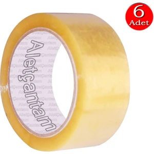 Alet Çantam Şeffaf Koli Bandi 100 Yrd - 6'lı Paket