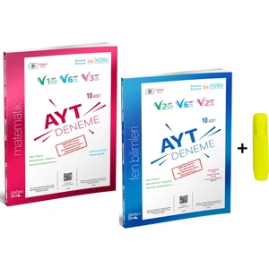 ÜçDörtBeş Yayınları AYT 10 Matematik Fen Denemesi İlk Dönem 2023 Video Çözümlü