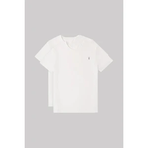 Beyaz Bisiklet Yaka Standart %100 Pamuk Erkek Basic T-Shirt 2'li Paket