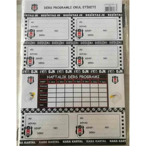 Mor Okul Etiketi Ders Programlı Bjk 20 Li 02303