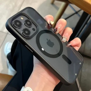 Pirok Store Apple iPhone 14 Pro (6.1) Uyumlu Magsafe Manyetik Kablosuz Şeffaf Kılıf