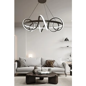 Ledmi Lighting Spiral Halka Ledli Avize, Salon Avizesi, 3 Renk Aydınlatmalı Avize, Modern Aydınlatma Avizesi, Tasarım Ledli Avize,beyaz Avize,siyah Avize