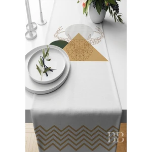 Belle Benoit Modern Tasarım Dijital Baskılı Hediyelik Dekoratif Amerikan Servisi Runner 140X40 cm