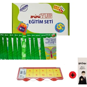 Önel Yayıncılık Miniyup 5+ Yaş Oyunlarla Öğreniyorum Orijinal Dikkat ve Matematik Güçlendirme Seti + Kişiye Özel Isimli Harry Potter Kitap Ayracı