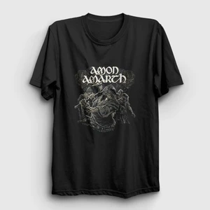 Unisex Siyah Vikings Amon Amarth T-Shirt