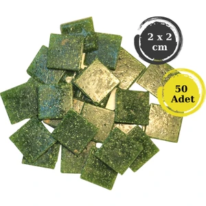 Zen Mozaik Sanatsal Mozaik Çalışmalarınız Için 20X20 mm (2x2 Cm) Renkli Cam Mozaik Taşı