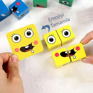 Rubik Emoji Bulmaca Hızlı Düşünme, Zihinsel ve Görsel Becerisini Geliştirecek Eğlenceli Oyuncak