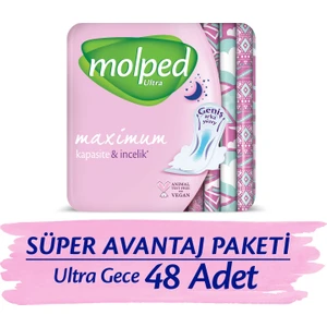 Ultra Hijyenik Ped Gece Süper Avantaj Paketi 48 Adet