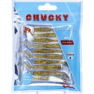 Chucky 5cm 10 Parça Lrf Silikon Sahte Yem - Gold Glıtter