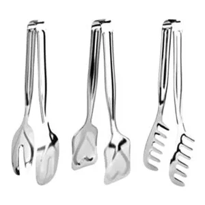 Home Ofis 3'lü Paslanmaz Çelik Servis Maşa Seti Makarna Maşası, Pasta Maşası, Salata Maşası