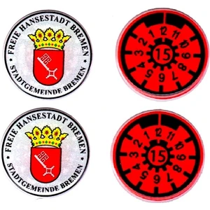 Plaka Damla Sticker 4'lu Takım Etiket Pulu Suya Güneşe Dayanaklı Kaliteli