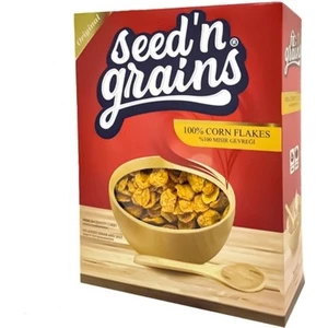 Seed'n Grains %100 Mısır Gevreği Tuzsuz Şekersiz Corn Flakes 300 gr