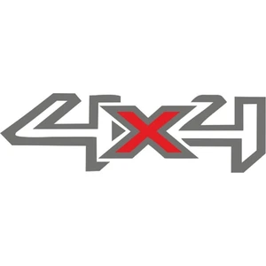 4x4 Off Road Oto Sticker - Araba Sticker - 4x4 Off Road Oto Sticker Gri - Kırmızı