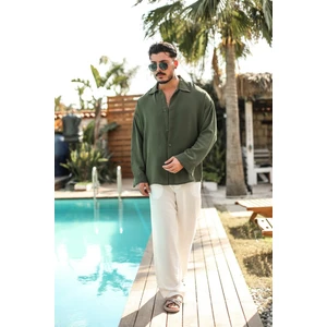 Dokulu Oversize Yazlık Gömlek