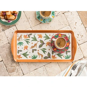 English Home Exotic Flower Melamin Tepsı 37X18 cm Sarı