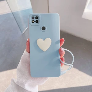 Xiaomi Redmi 9c Kılıf Zebana Kalpli Love Kılıf Açık Mavi