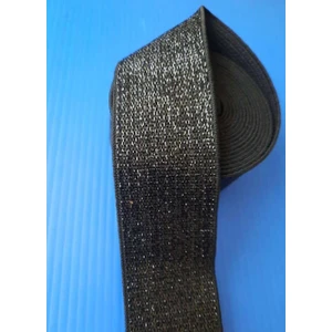Siyah Simli Lastik 4 cm 5 Metre