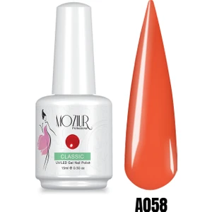 MOZIUR A058 (TURUNCU) Uv Led Kalıcı Oje 15 ml Ana Renkler