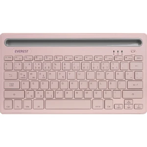 KB-BT82 Pembe/Gri Bluetooth Ultra İnce+Şarjlı Q Mac/Win/Android/Ios Uyumlu Kablosuz klavye