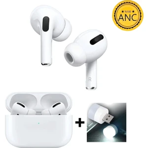 Discount Planet Airpods  Pro Anc Android ve Ios Uyumlu Logolu Seri Numaralı  Bluetooth Kulaklık + 1 Usb Lamba