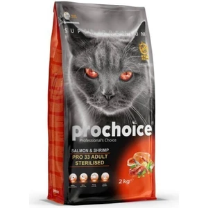 Pro Choice Prochoice Pro 33 Sterilised Somonlu ve Karidesli Kısırlaştırılmış Yetişkin Kedi Maması 2 kg