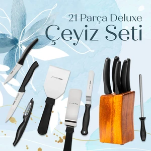Çeyizlik Bıçak Seti Deluxe - 21 Parça