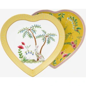 Pip Studio La Majorelle Sarı Porselen Kalpli Tabak Seti 21,5 cm