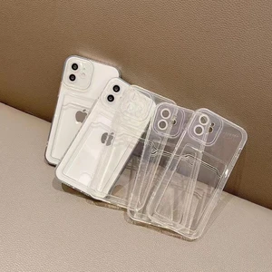 Go Aksesuar iPhone 11 Uyumlu Şeffaf Kartlıklı (Köşeli 12 Görünümlü) Kamera Korumali Aa Kalite