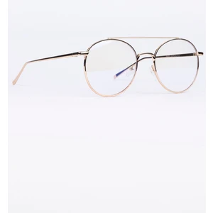 By Donetto Gold Metal Oval Unisex Mavi Işık Korumalı Bilgisayar Ekran Gözlüğü