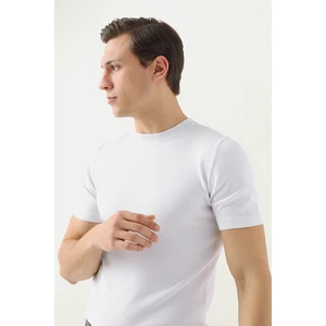 Twn Slim Fit Beyaz Düz Örgü T-Shirt 0EF069421003M