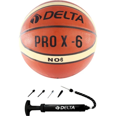 Delta Pro X Deluxe Kauçuk 6 Numara Basketbol Topu + Top