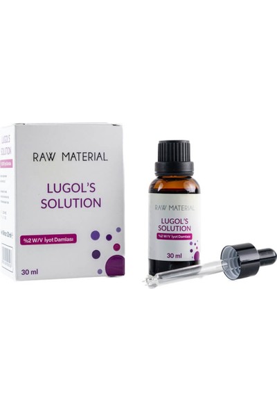 Raw Material Lugol's Solution İyot %2 Damla 30 ml