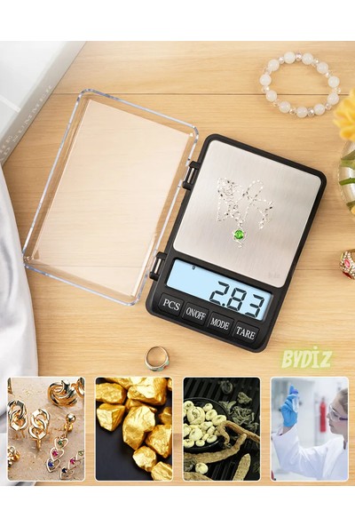 Hassas Terazi Mutfak ve Kuyumcu Tartısı - 600 Gr./0.01 Gr. Çok Hassas LCD Ekran