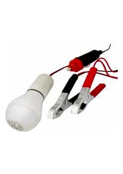 12 Volt Çok Amaçlı Oto Seyyar Lamba Fişli ve Kıskaçlı