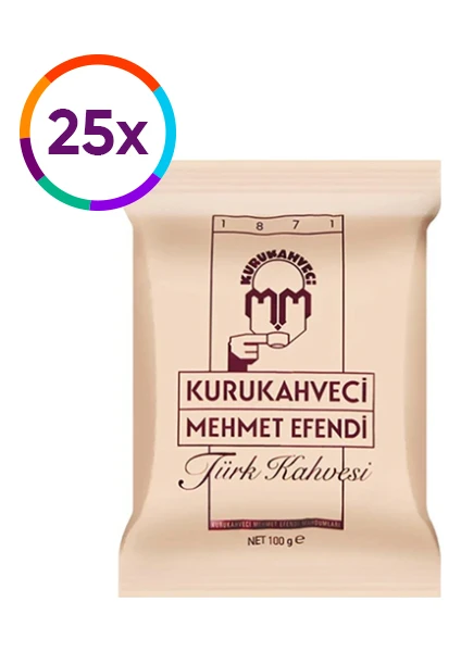 25 Adet Mehmet Efendi Türk Kahvesi 100gr