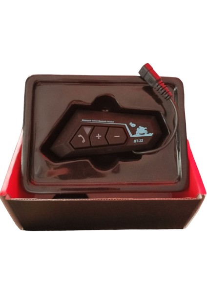 BT22 Motosiklet Bluetooth V50 Intercom Interkom Dinleme ve Konuşma Özellikli Su Geçirmez