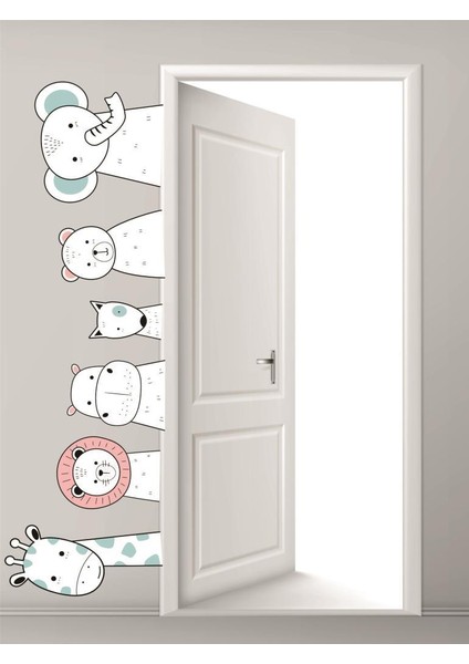 Hayvan Sticker Duvar Çocuk Odası Sticker Dekorasyon 6 Adet fırsatları