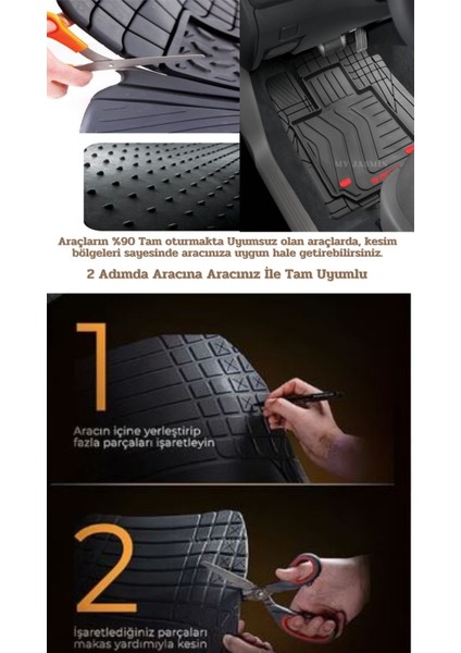 Mini Cooper Hatchback 2014 Model Uyumlu Vegas Siyah 3.5d Paspas