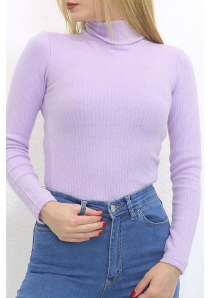 Balıkçı Yaka Body Lila - 8338.1567.