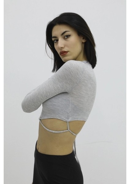 Bisiklet Yaka Mini Bady - Gri