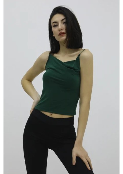 Ip Askılı Bluz Zümrüt - P-019894