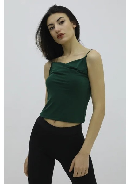 Ip Askılı Bluz Zümrüt - P-019894