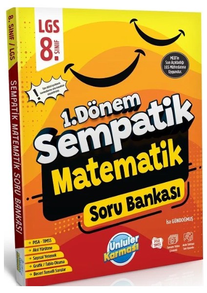 Ünlüler Yayınları Ünlüler 8. Sınıf LGS Matematik 1. Dönem Sempatik Soru Bankası