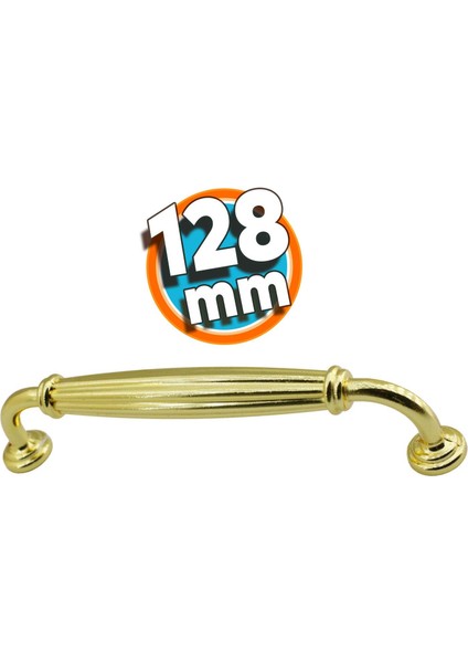 Mobilya Mutfak Dolabı Çekmece Dolap Kapak Kulpu Kulbu Altın 128 mm Metal Kulp