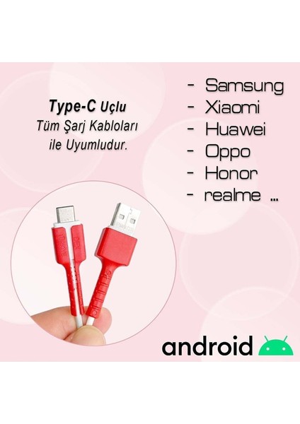 Samsung Galaxy Vivo Xiaomi Huawei Oppo Realme Çift Taraflı Sarj Kablosu Koruyucu Silikon Kap Kılıf Kablo Koruyucu Kılıf Andoid To Typec fırsatları