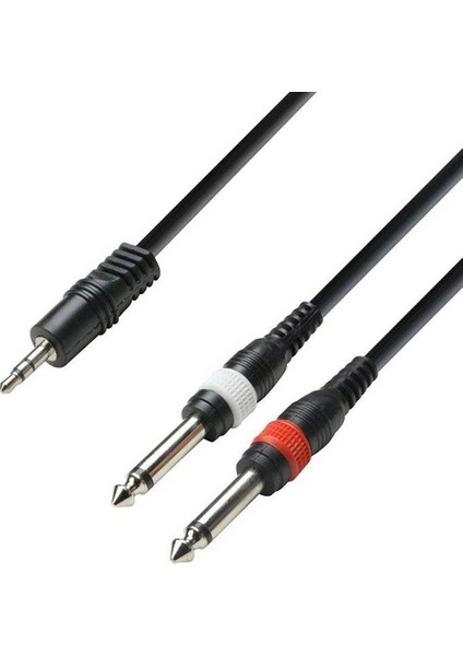 MR-100 1 Stereo 2 x 6.35 mm Erkek 10 Metre Pc Telefon Amfi Ses Sistemi Kablosu