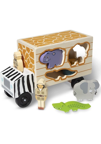 Melissa & Doug Ahşap Kamyon Hayvan Kurtarıcıları Şekil Bulmaca