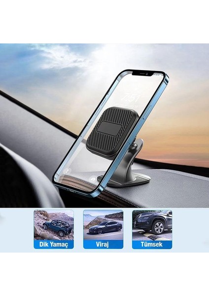 Güçlü Mıknatıslı 360 Dönebilen Araç Tutucu Araç Içi Telefon Tutucu Manyetik Kare Telefon Tutucu fırsatları