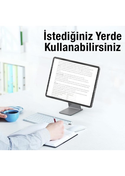 Alüminyum  Güçlü Mıknatıslı L Tip Masaüstü Tablet Standı Tablet Tutucu Telefon Standı