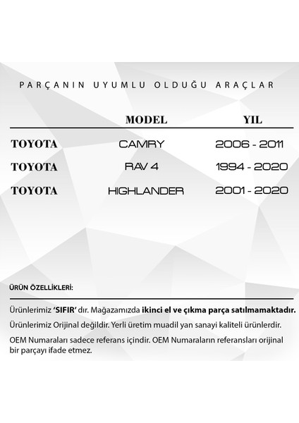 Toyota Camry,rav4, Highlander Için Airbag Zemberek 84306-06120 fiyatları